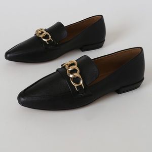 Steve Madden Hersh Black Leather Loafers